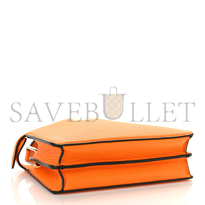 FENDI CUOIO ROMANO VITELLO COVER BI-COLOR PEEKABOO I SEE U X CROSS SATCHEL ORANGE (23*14.5*6cm) 